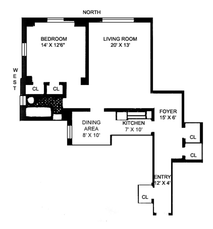 Floorplan for 2 Beekman Place, 8F