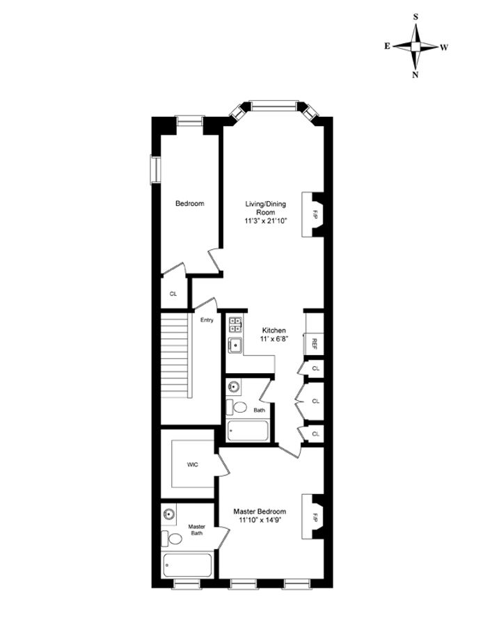 Floorplan for 107 West 123rd Street