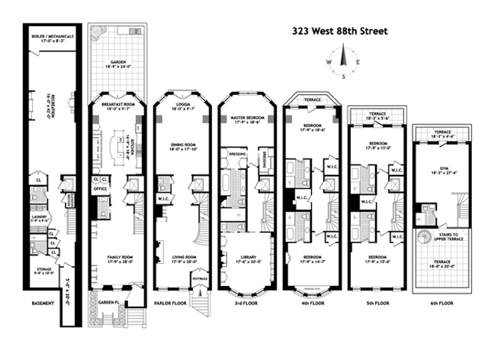 Floorplan for 323 West 88th Street