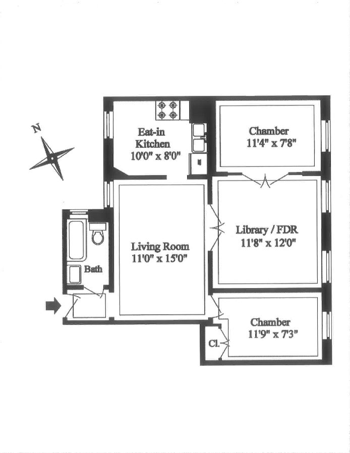 Floorplan for 237 West 109th Street