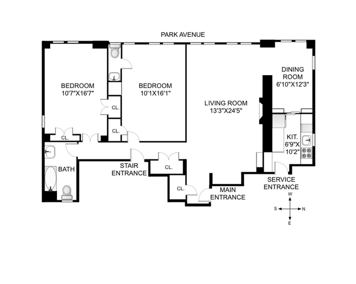 Floorplan for 55 Park Avenue, 14W