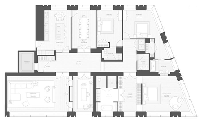 Floorplan for 551 West 21st Street