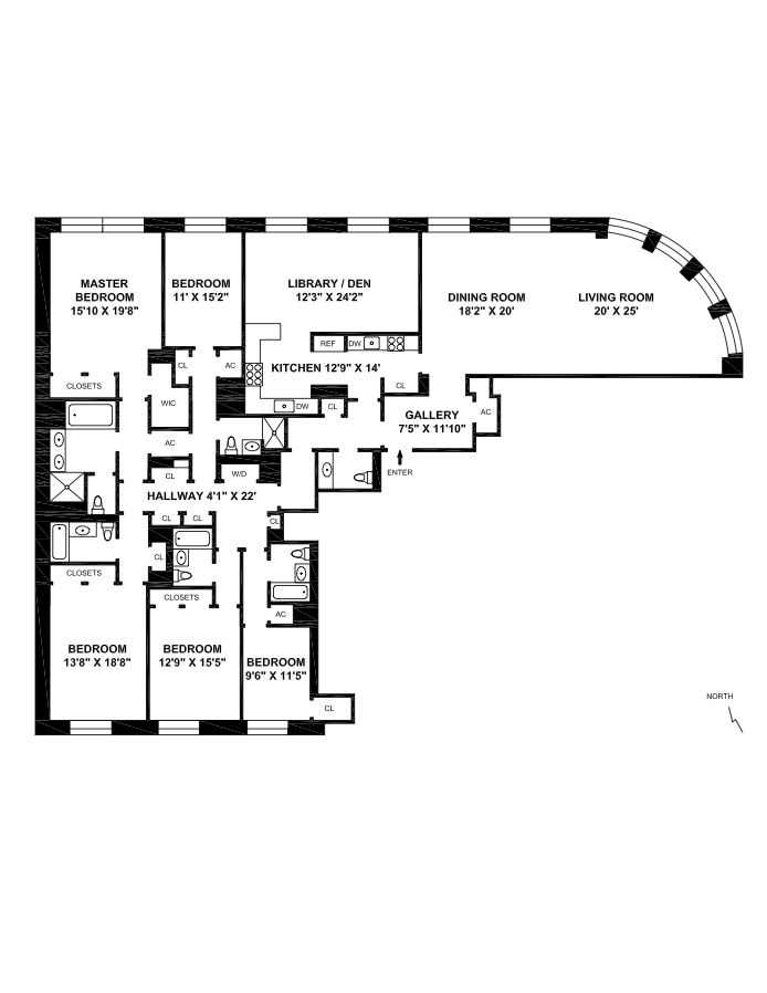 Floorplan for 535 West End Avenue, 3A