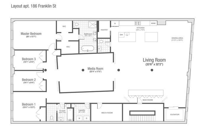 Floorplan for 186 Franklin Street