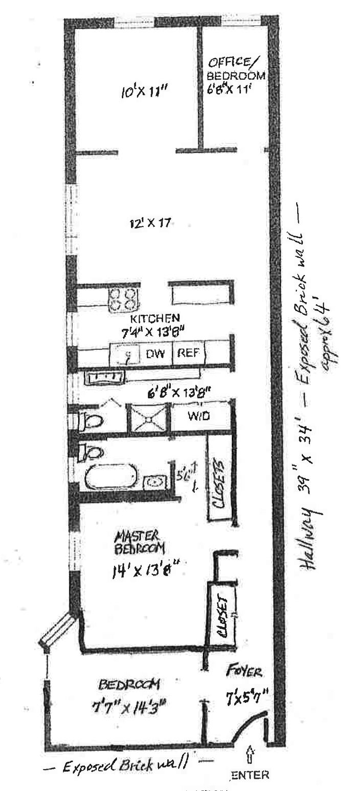 Floorplan for 238 West 106th Street