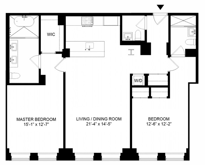 Floorplan for 93 Worth Street, 605
