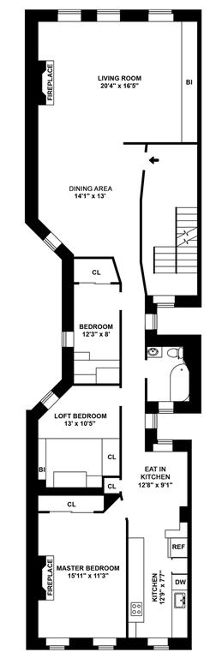 Floorplan for 106 Waverly Place