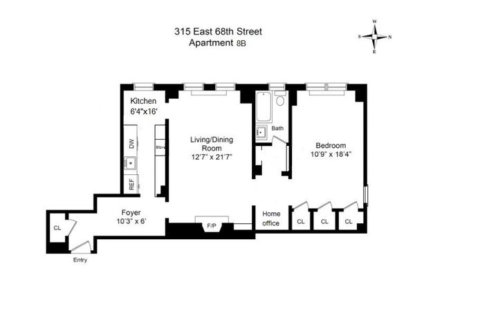Floorplan for 315 East 68th Street