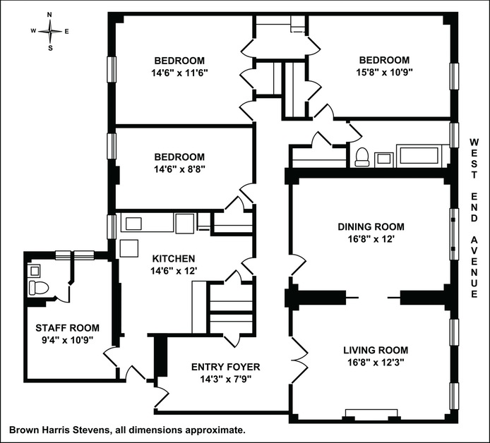 Floorplan for 801 W End Ave