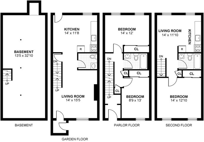 Floorplan for 13 Dewey Place