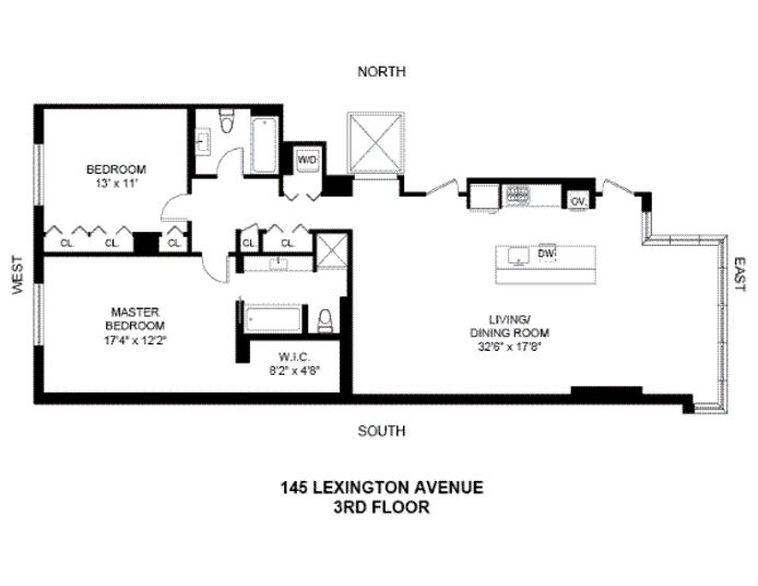 Floorplan for 145 Lexington Avenue, 3