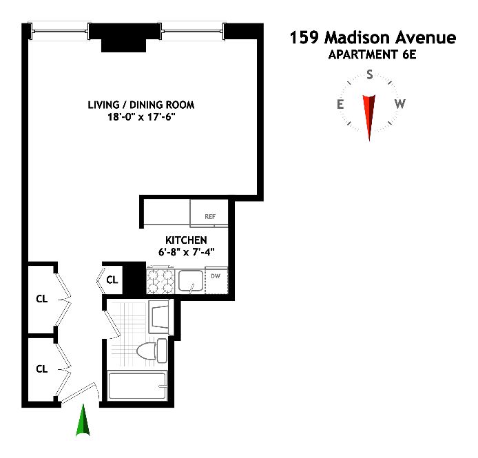 Floorplan for 159 Madison Avenue
