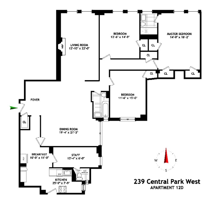 Floorplan for 239 Central Park West