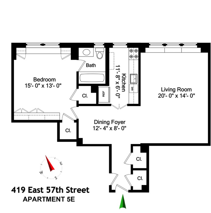 Floorplan for 419 East 57th Street