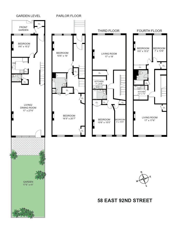 Floorplan for 58 East 92nd Street