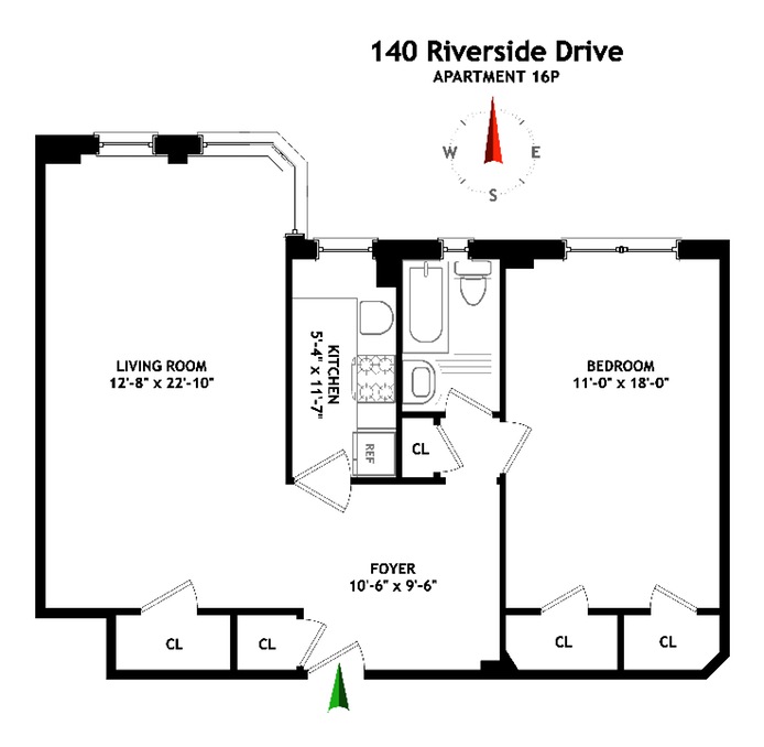 Floorplan for 140 Riverside Drive