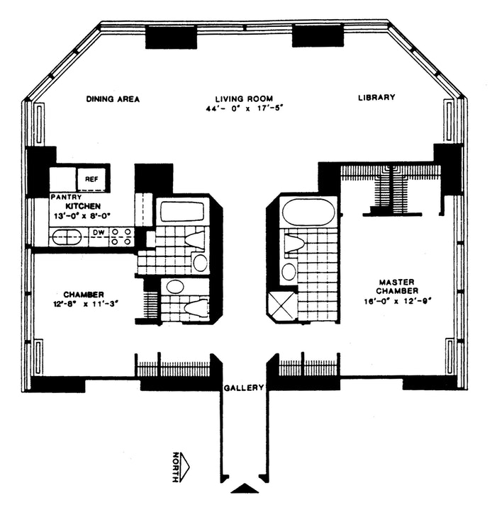 Floorplan for 150 West 56th Street, 5004