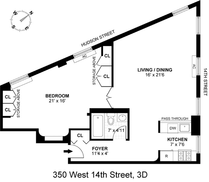 Floorplan for West 14th Street