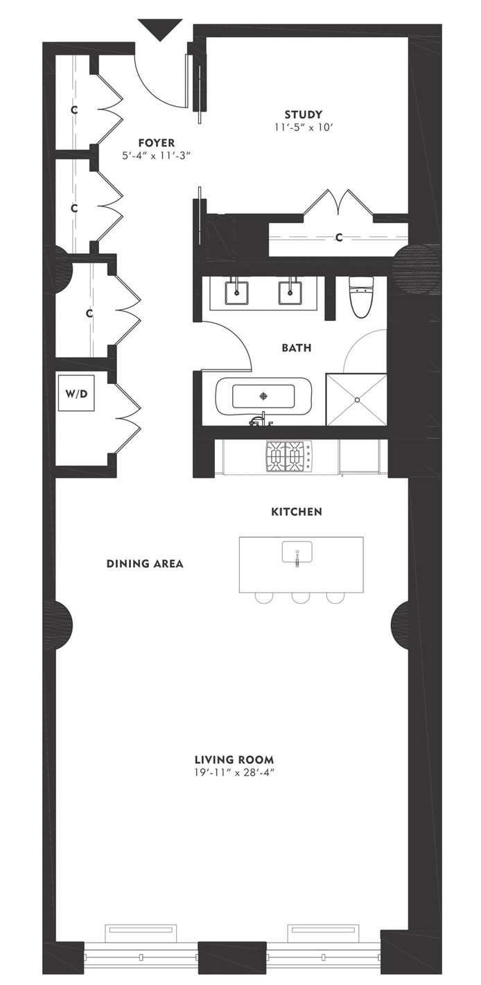 Floorplan for 360 Furman St, 534
