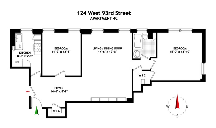 Floorplan for 124 West 93rd Street