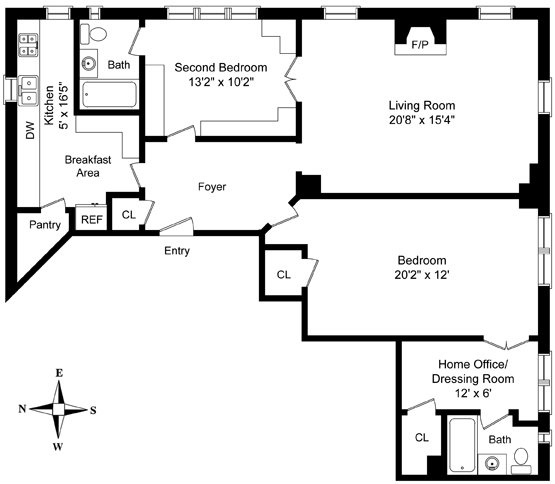 Floorplan for 210 Riverside Drive