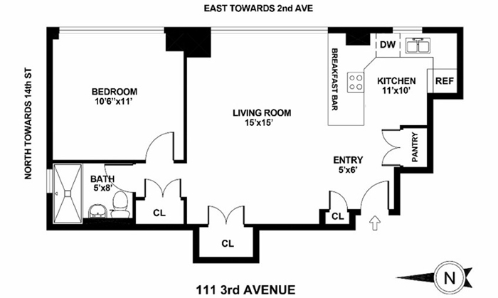 Floorplan for Third Avenue