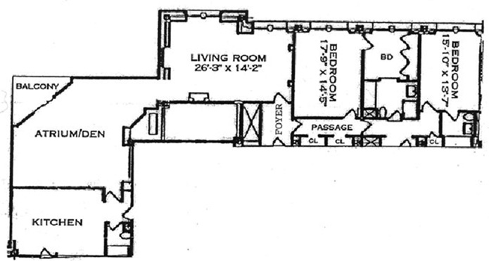 Floorplan for East 50th Street