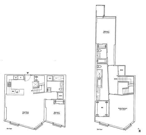 Floorplan for 425 West 53rd Street, 417