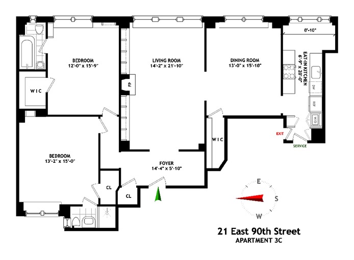 Floorplan for 21 East 90th Street