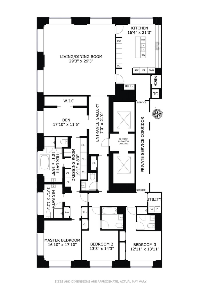 Floorplan for 432 Park Avenue, 71B