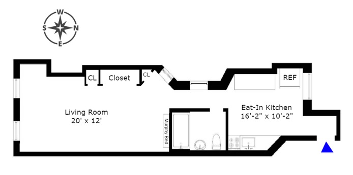 Floorplan for 519 East 11th Street, 4W