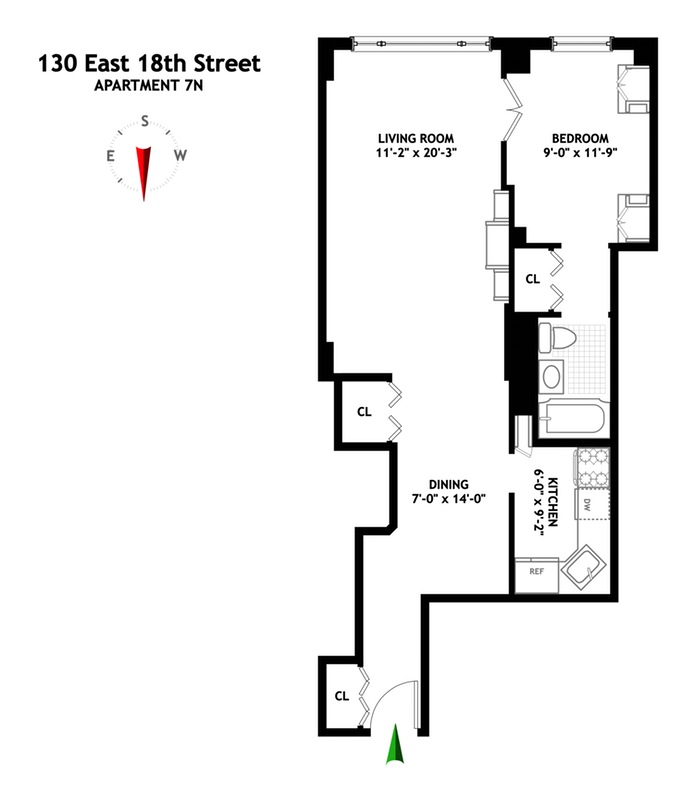 Floorplan for 130 East 18th Street