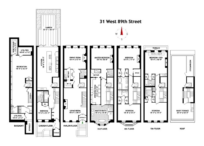 Floorplan for 31 West 89th Street