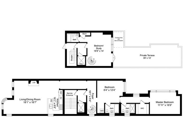 Floorplan for 3 West 73rd Street, PH