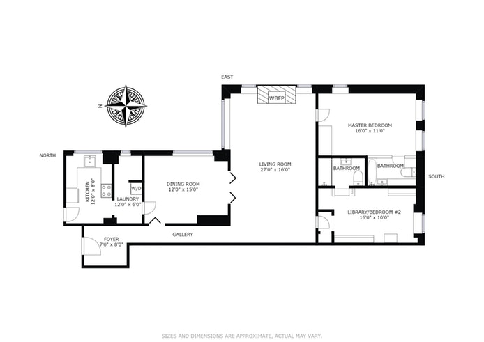 Floorplan for 535 Park Avenue, 12B