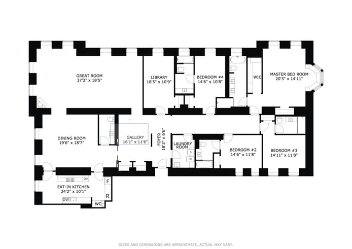 Floorplan for 101 West 78th Street, 5A