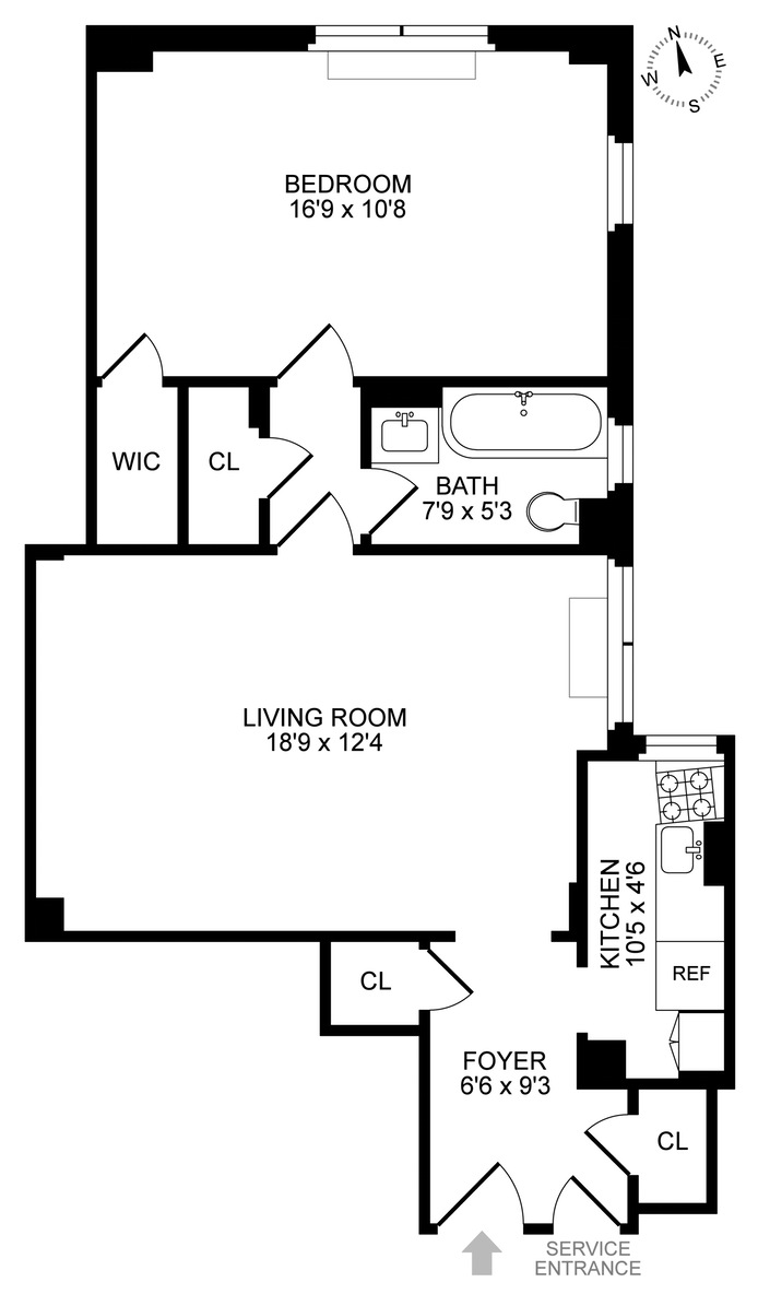 Floorplan for 235 West End Avenue, 12G
