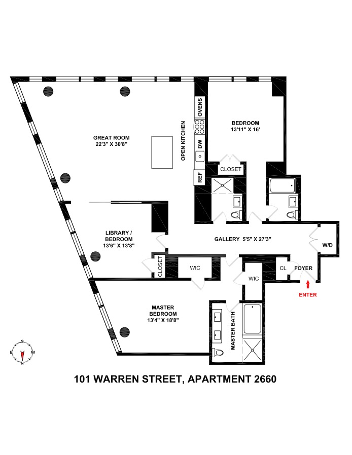 Floorplan for 101 Warren Street