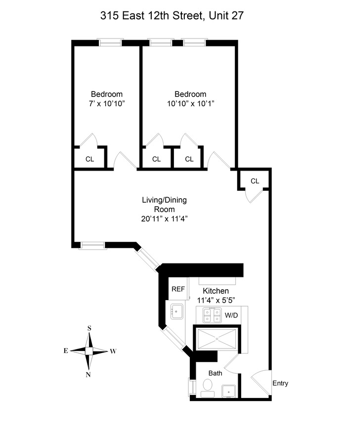 Floorplan for 315 East 12th Street, 27