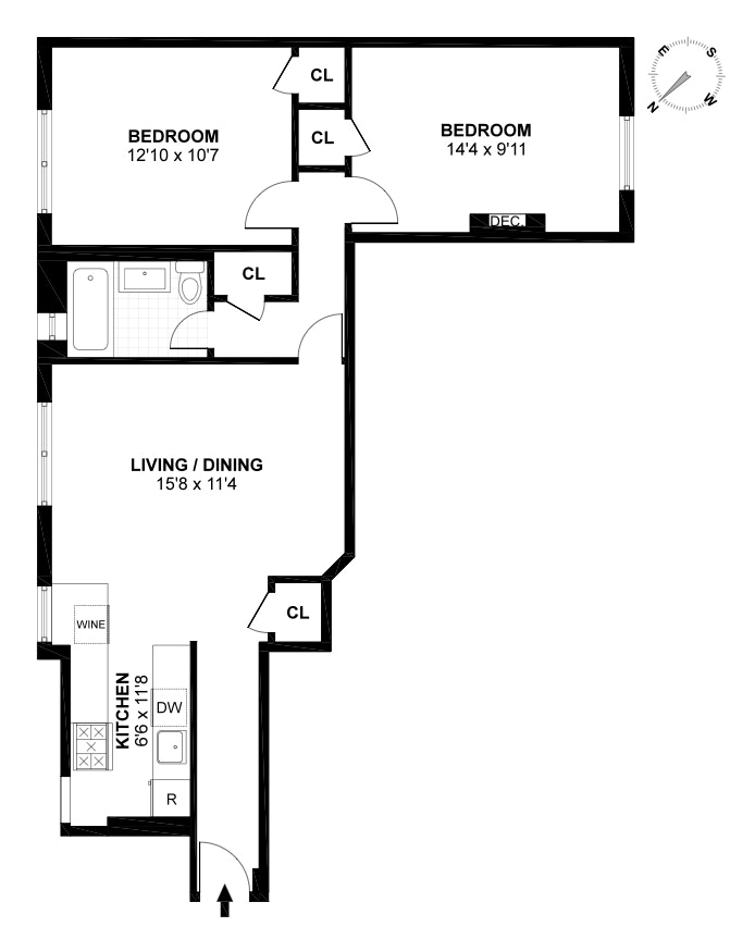 Floorplan for 315 East 77th Street, 2C