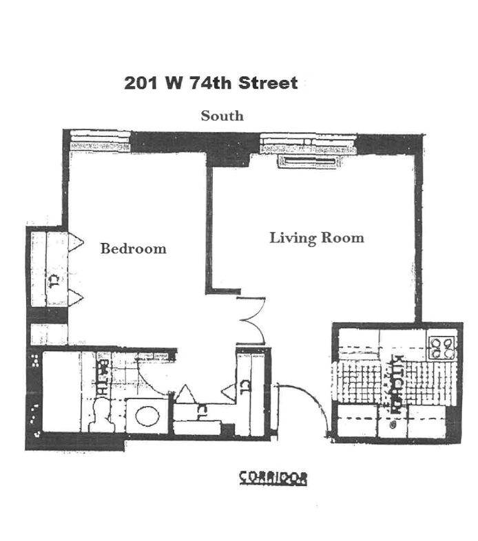 Floorplan for 201 West 74th Street