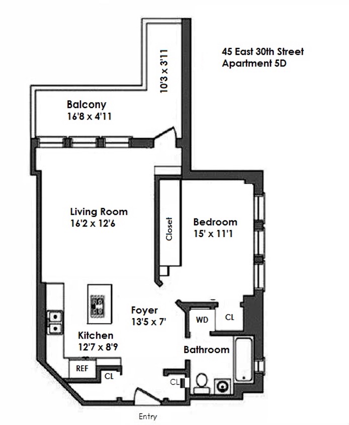 Floorplan for 45 East 30th Street