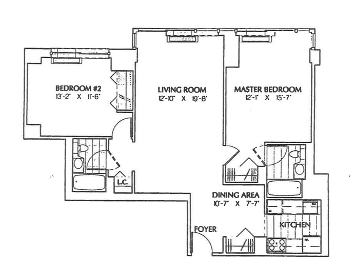 Floorplan for 111 West 67th Street, 31C