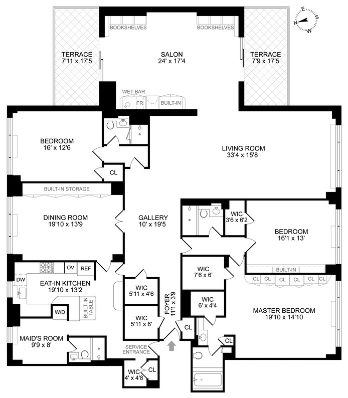 Floorplan for 150 East 69th Street, 22K