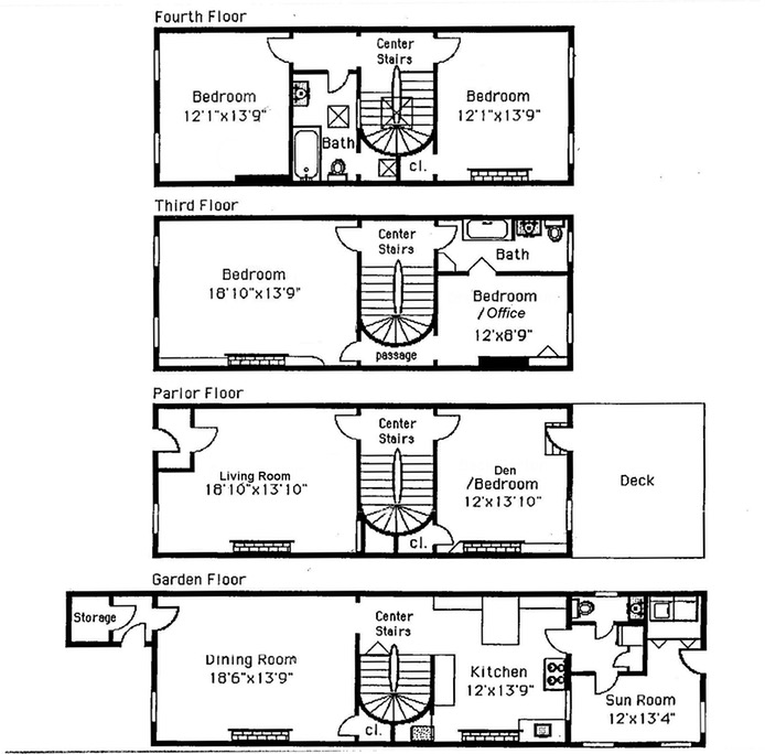 Floorplan for 296 Clermont Avenue, TH