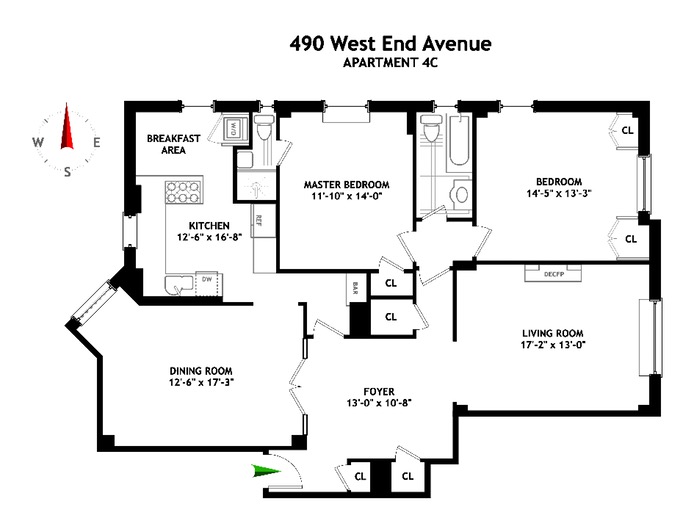 Floorplan for 490 West End Avenue