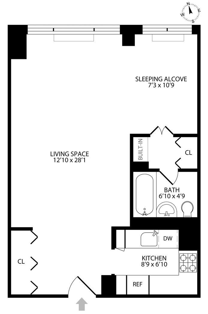 Floorplan for 444 East 75th Street, 15B