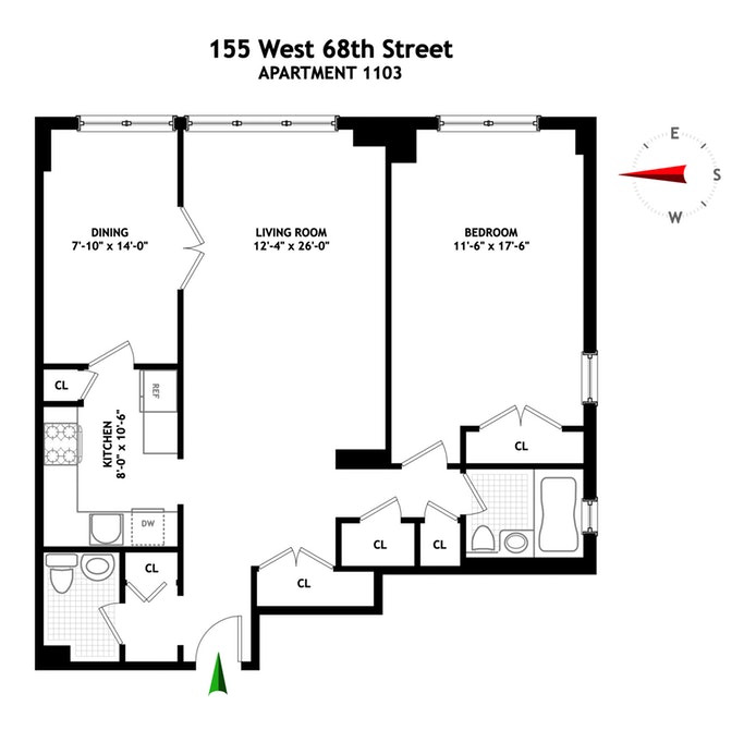 Floorplan for 155 West 68th Street