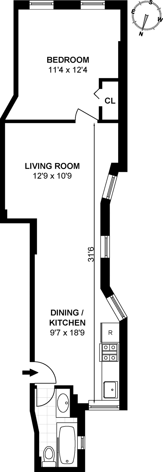 Floorplan for 135 Perry Street