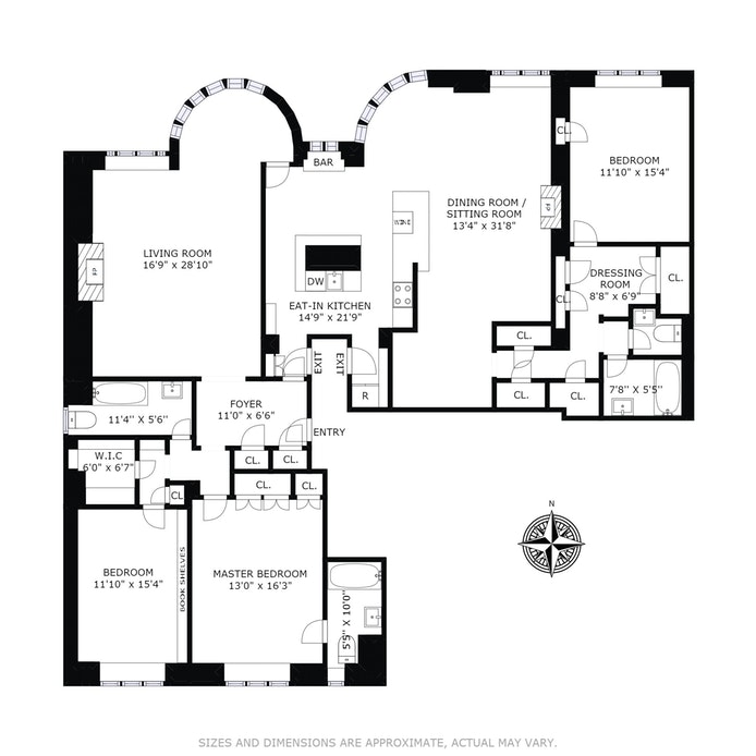 Floorplan for 24 West 55th Street, 5D/E